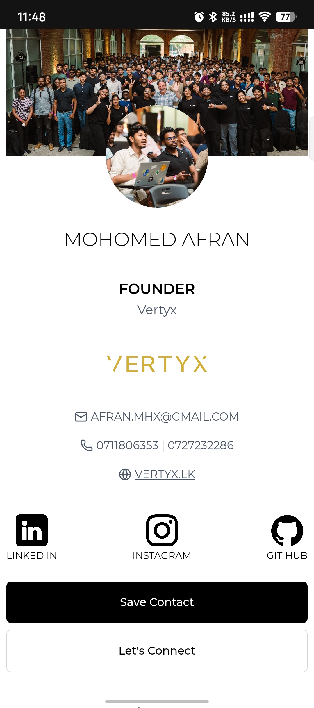 Vertyx digital profile